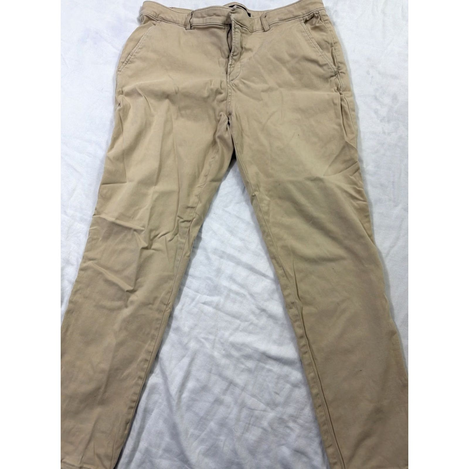 Banana Republic Banana Republic Women’s Chino Pants Beige Sloan Fit Cotton Blend Size 6 Regular Womens Size 28" / US 6 / IT 42 - 2 Thumbnail