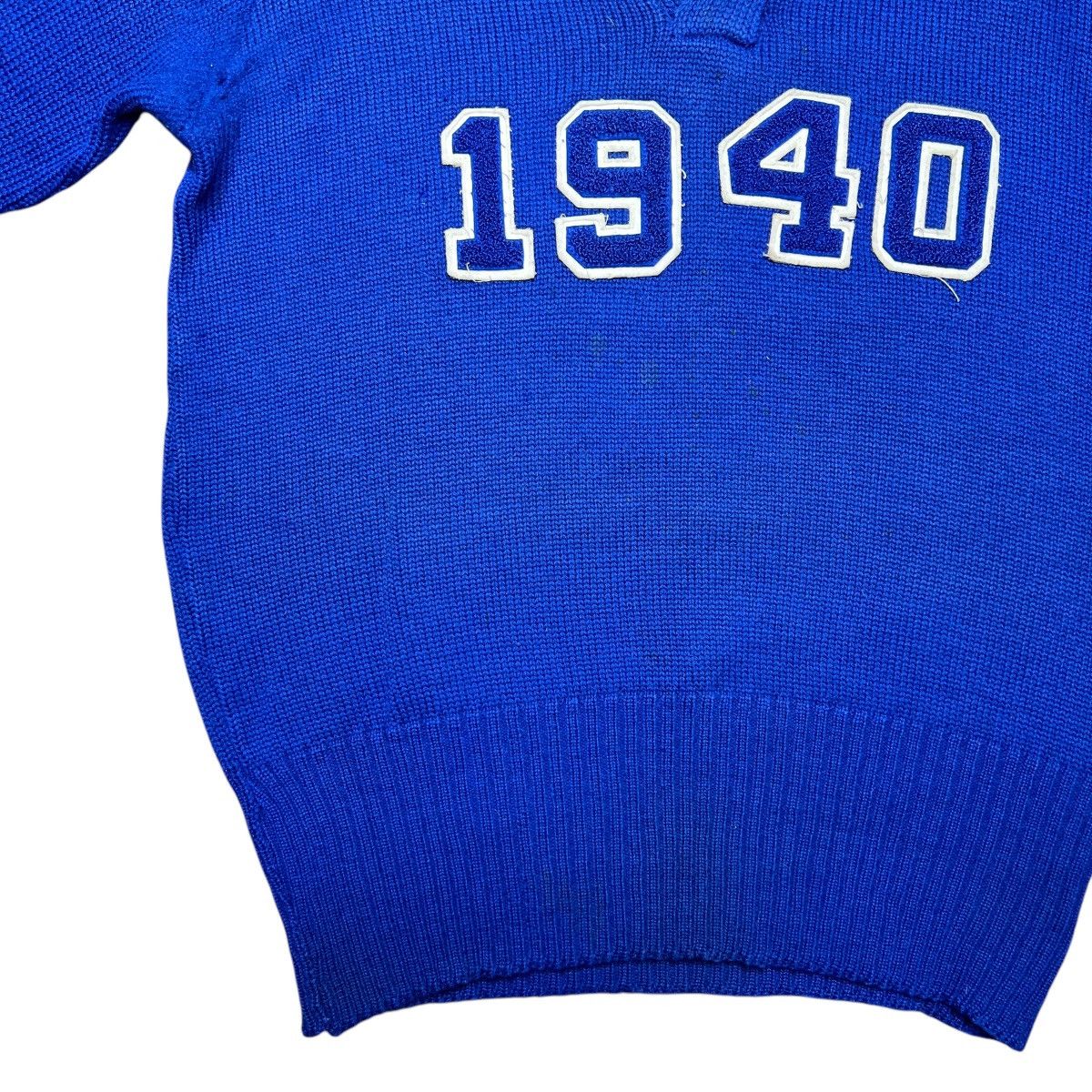 Vintage Vintage 1940 O’Shea Knitting Mills Chicago Blue Knit Sweater Size US L / EU 52-54 / 3 - 5 Thumbnail