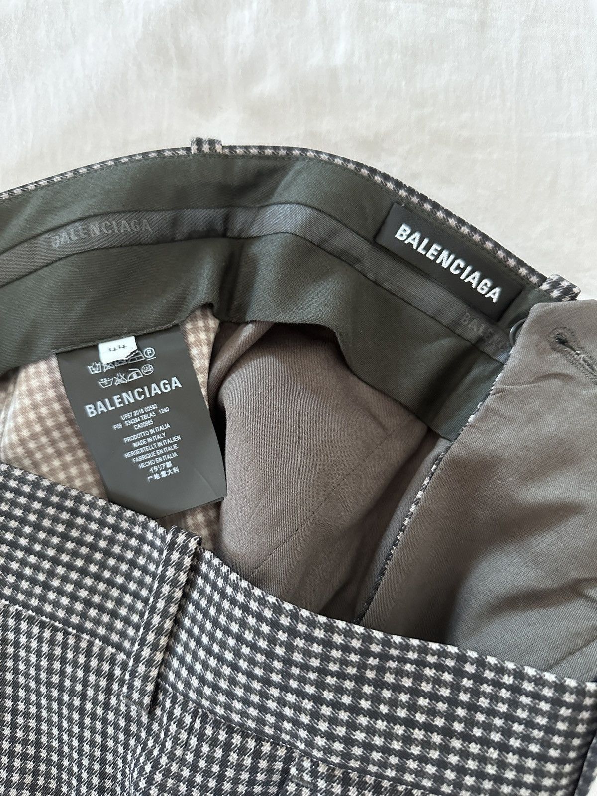 Balenciaga Balenciaga grey checked houndstooth pants Size US 30 / EU 46 - 6 Thumbnail
