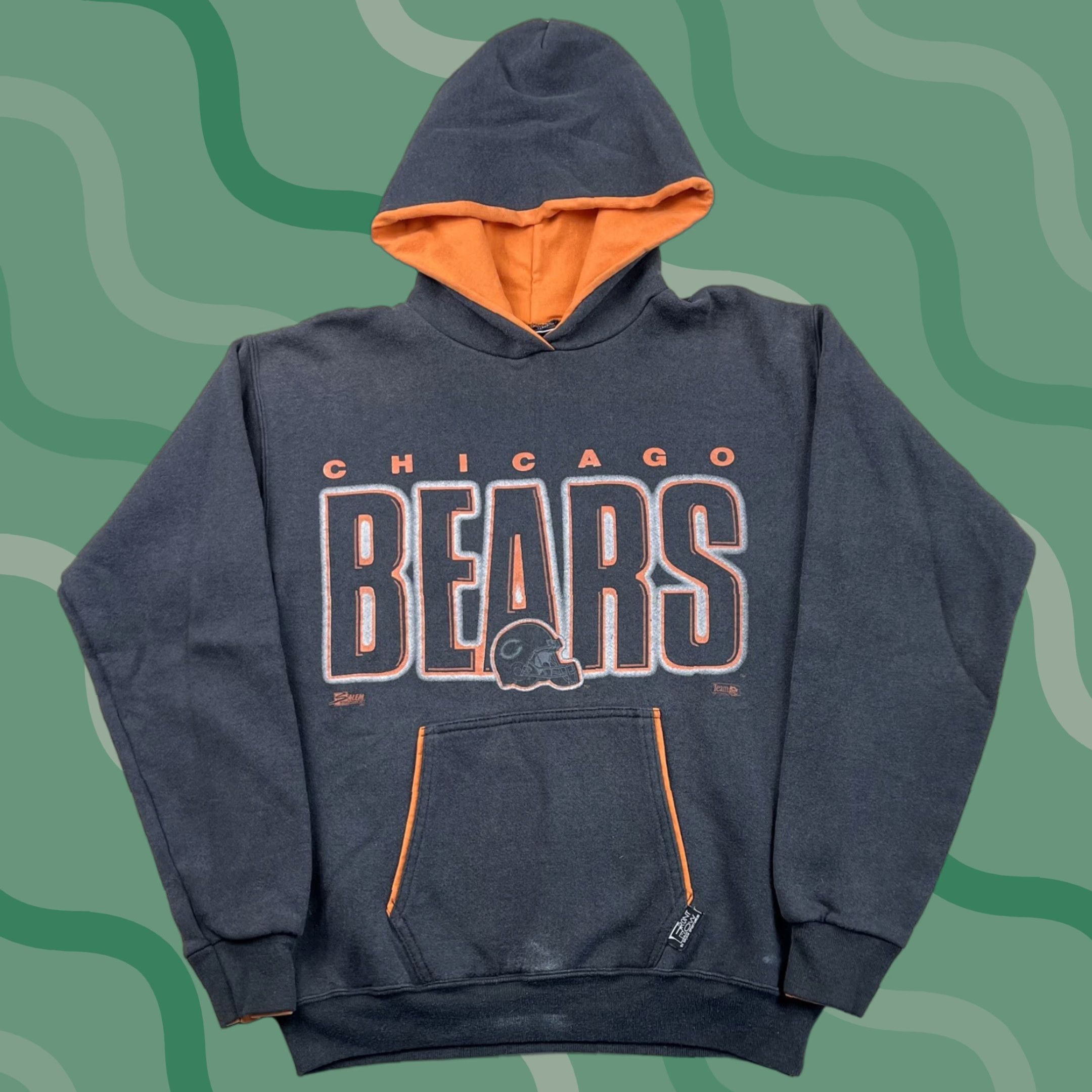 Salem Sportswear VINTAGE 90s Chicago Bears Sweatshirt Hoodie Salem NFL Football USA Mens Sz M Size US M / EU 48-50 / 2 - 1 Thumbnail