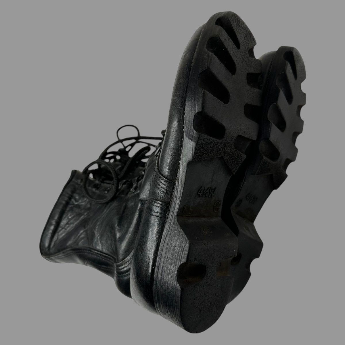 Vintage Vintage 1970s black leather combat boots Size US 4.5 / IT 34.5 - 5 Thumbnail