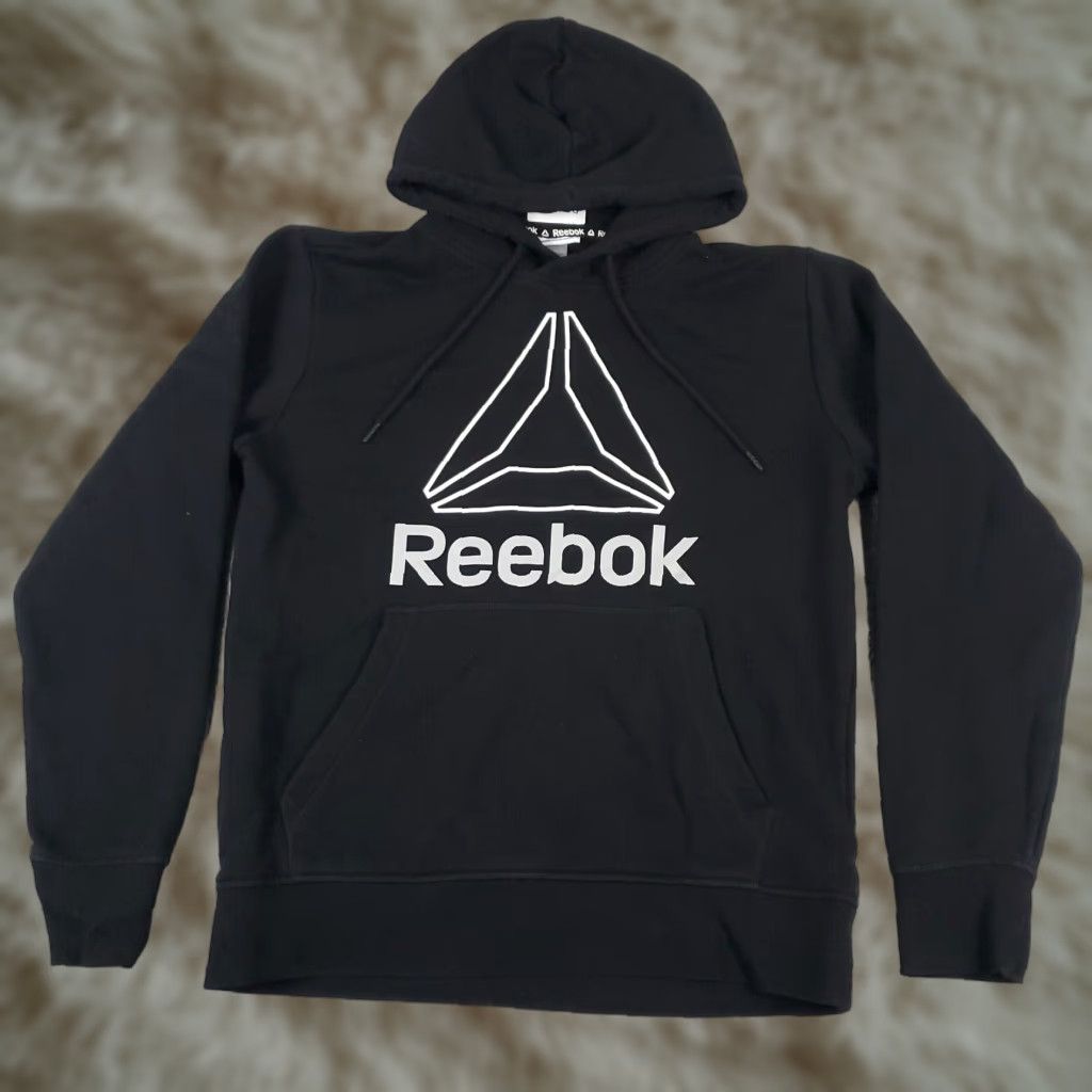 Reebok VINTAGE Reebok Hoodie Pullover Mens Small Black Casual Sports Performance All Seasons Size US S / EU 44-46 / 1 - 1 Thumbnail