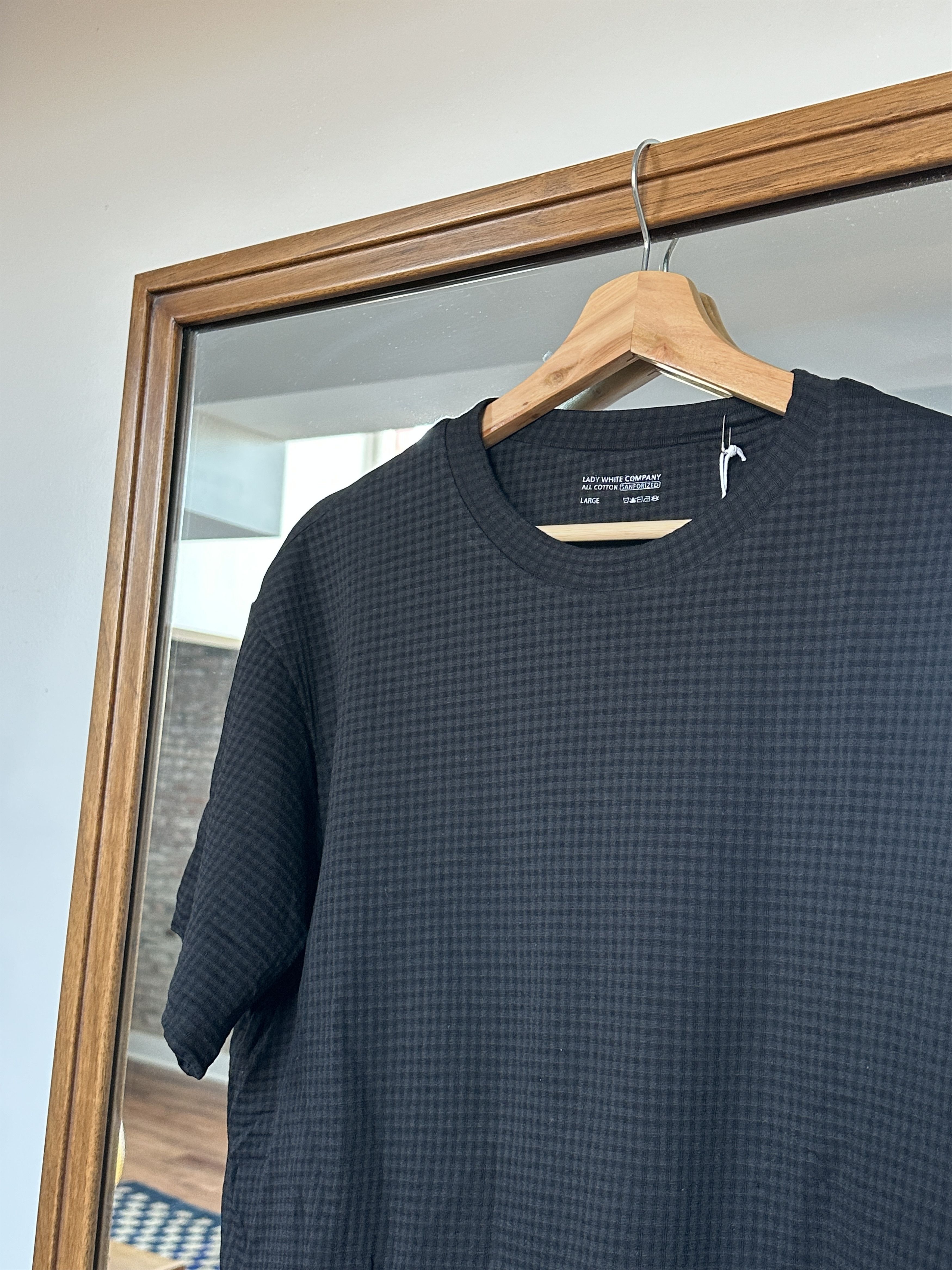 Black 2-Ply Waffle T-Shirt