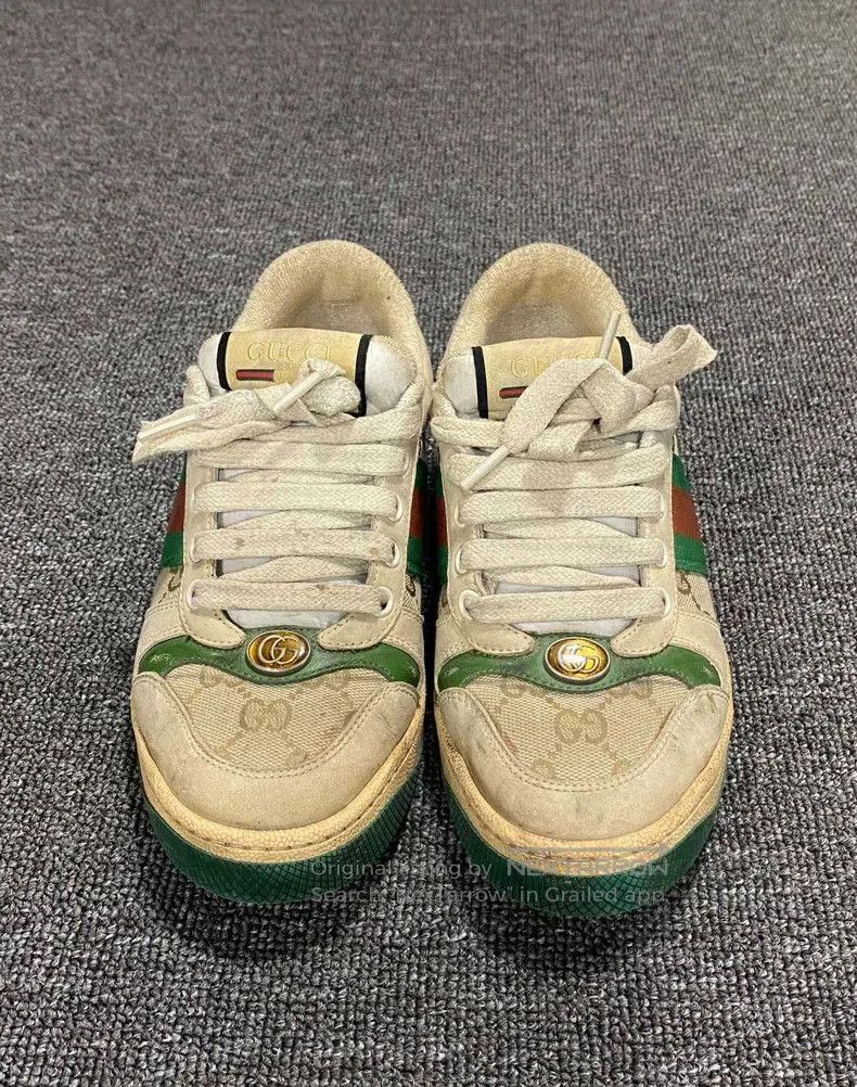 Gucci Classic Gucci Sneakers with Green and Red Stripes. Size US 11 / EU 44 - 4 Thumbnail