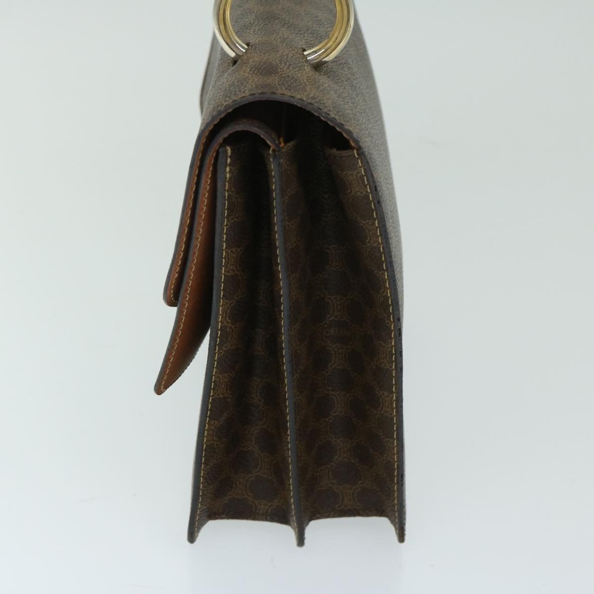 Celine CELINE Macadam Canvas Hand Bag Pvc Brown Size ONE SIZE - 4 Thumbnail