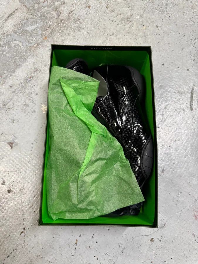 Marithe + Francois Girbaud Marithé + François Girbaud Circle Black Leather Low Top Sneakers Size US 7 / IT 37 - 2 Thumbnail