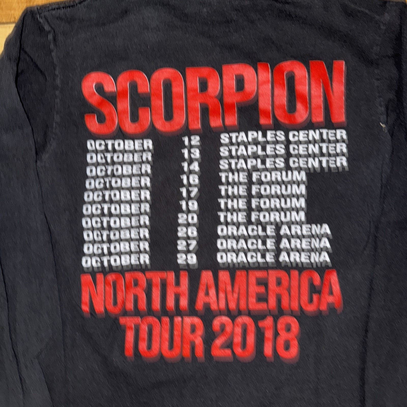 Drake × Rap Tees Drake Scorpion Tour Long Sleeve Shirt Black Small 17x24 Size US S / EU 44-46 / 1 - 5 Thumbnail
