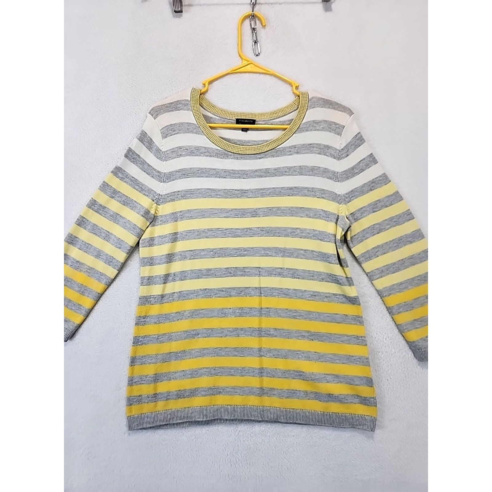 Talbots Talbots Sweater Stripe 3/4 Sleeves Crew Neck Multicolor Knit All Seasons Ladies M Regular Size M / US 6-8 / IT 42-44 - 2 Thumbnail