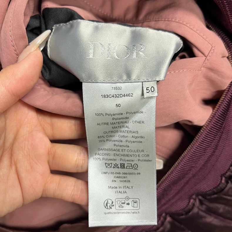 Dior The latest burgundy solid color baseball collar zipper dou Size US M / EU 48-50 / 2 - 7 Thumbnail