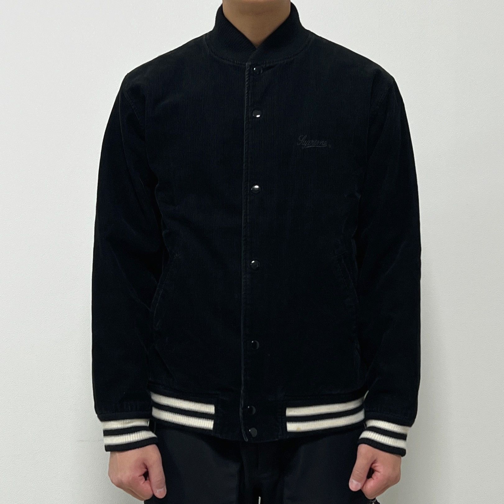 Supreme Supreme AW08 World Famous Corduroy Varsity Jacket Black Size US M / EU 48-50 / 2 - 2 Thumbnail