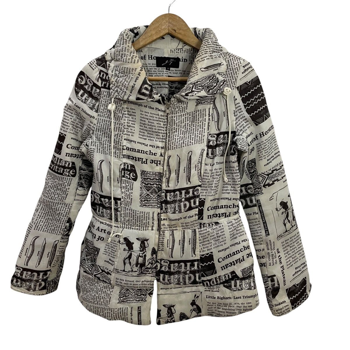 Japanese Brand Vintage Jully Newspaper Motive Jacket Size M / US 6-8 / IT 42-44 - 1 Thumbnail