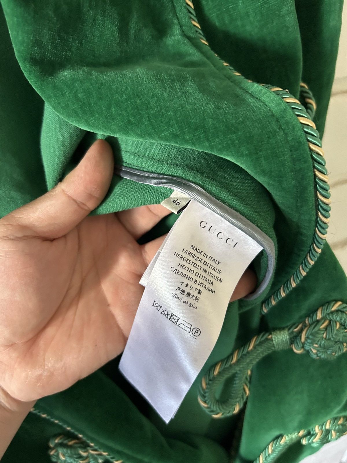 Gucci Gucci Velour Paramount Smoking Jacket (sz46) Size 46L - 3 Thumbnail