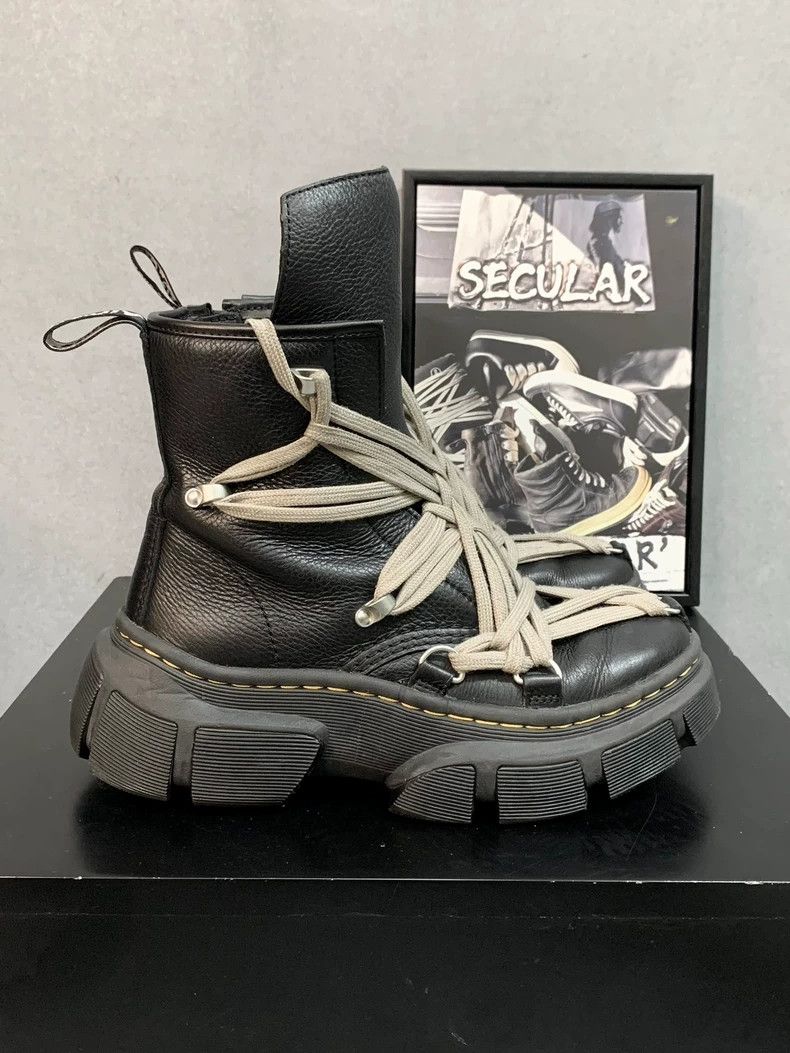 Rick Owens rick owensCo-branded crazy lace-up platform Doc Martens boo Size US 5.5 / EU 38 - 1 Thumbnail