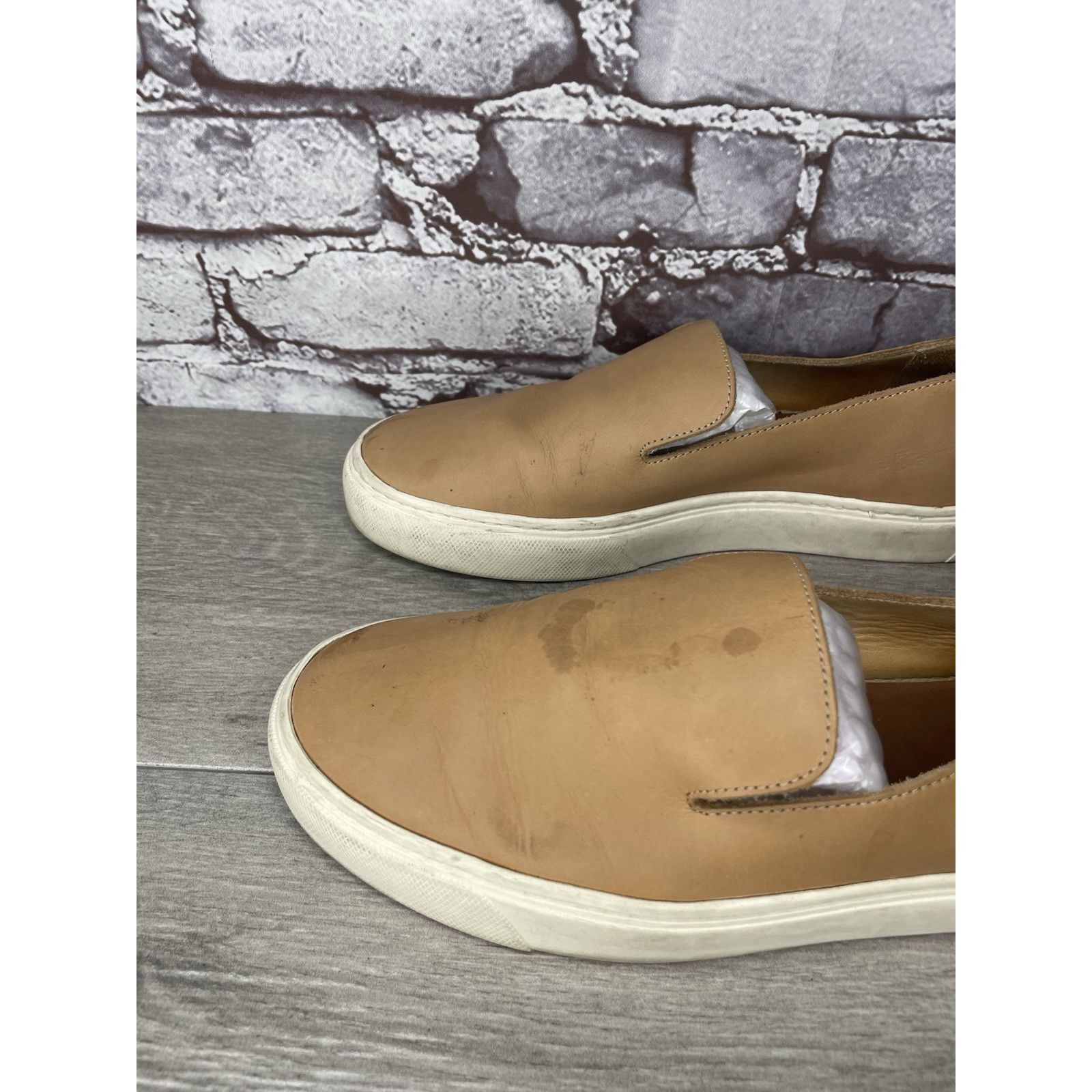 Nisolo Nisolo Vibram Tan Brown Leather Slip On Sneakers Shoes Women Size US 9 / IT 39 - 6 Thumbnail