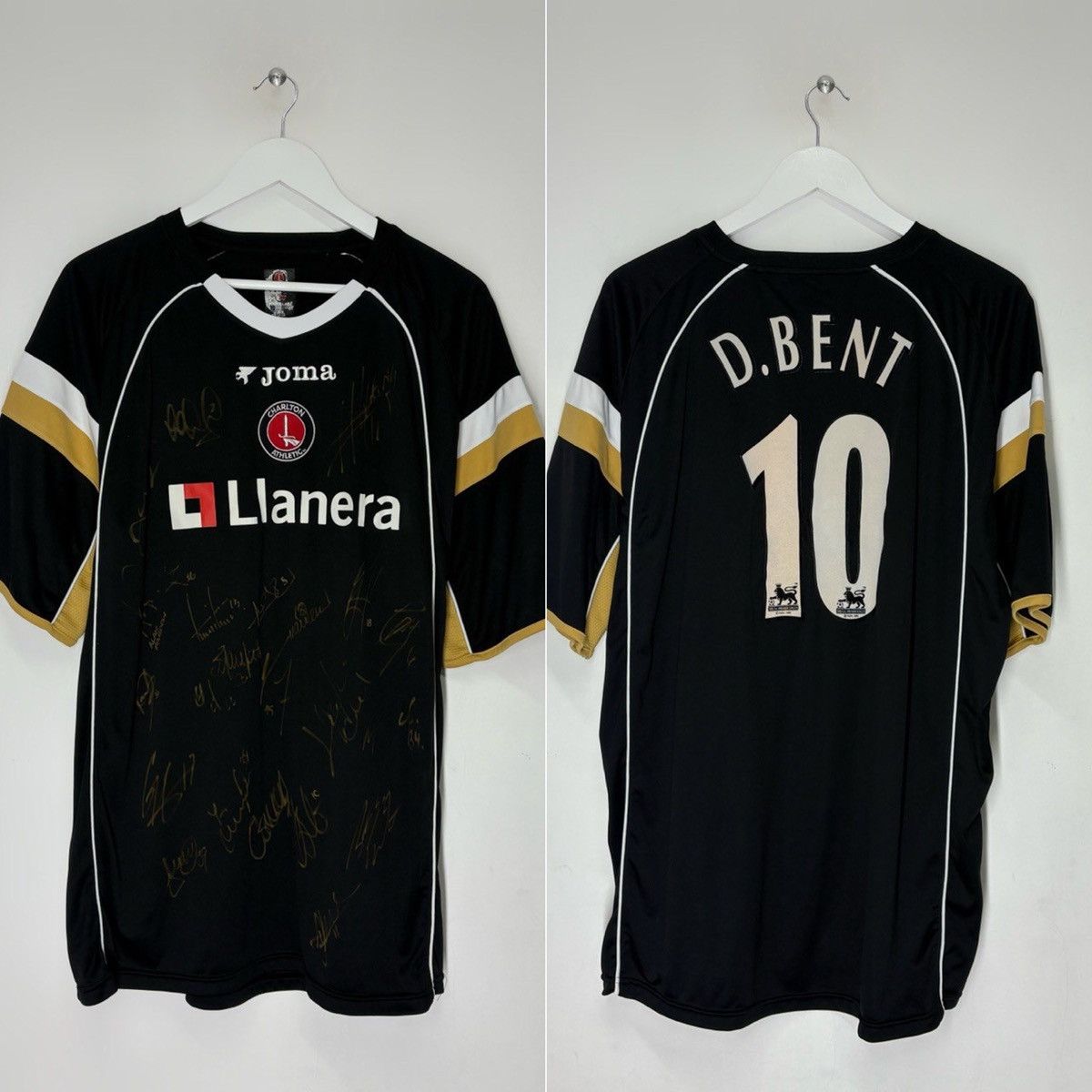 Joma #10 Bent Charlton Athletic 2006 Away Soccer Jersey W/ Signed Size US XL / EU 56 / 4 - 1 Thumbnail