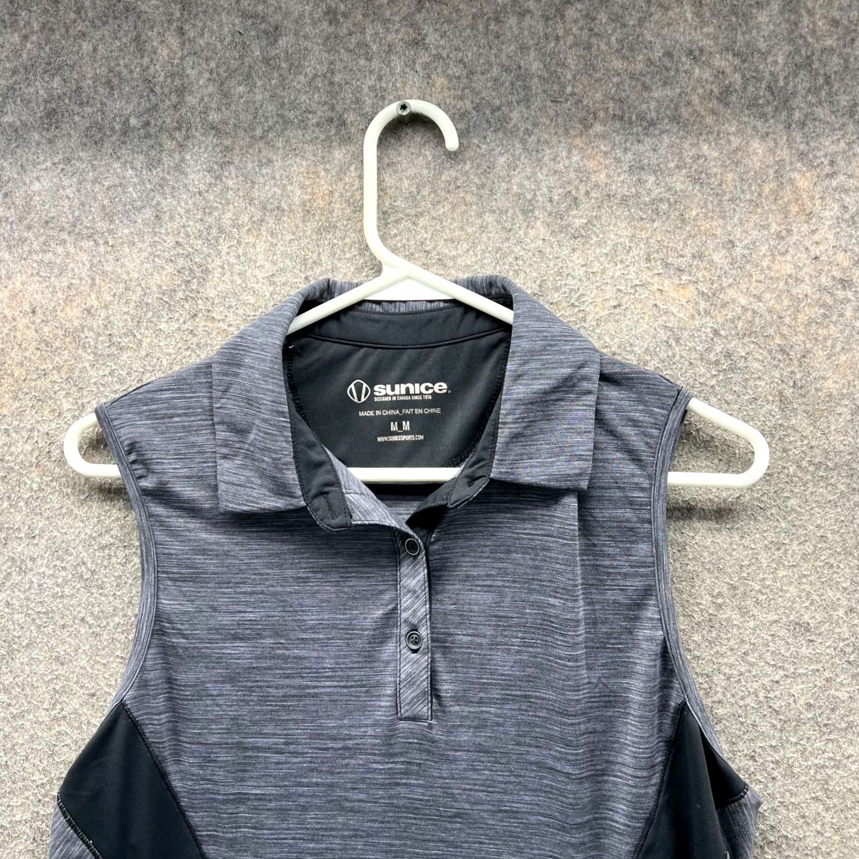 Vintage Sunice Polo Shirt Womens Medium Gray Sleeveless Stretch Activewear Tank Shirt Size M / US 6-8 / IT 42-44 - 6 Thumbnail