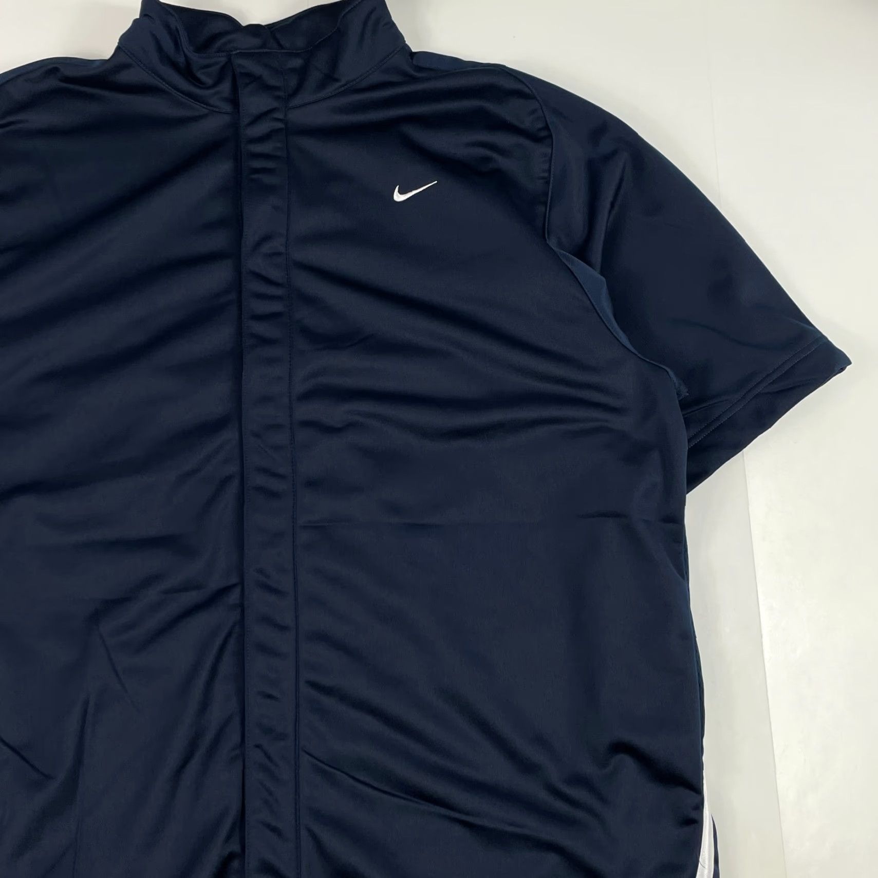 Nike VINTAGE Nike Jacket Mens XL Blue Snap Baggy Warm Up Basketball Y2K Spring Fall Winter Size US XL / EU 56 / 4 - 3 Thumbnail