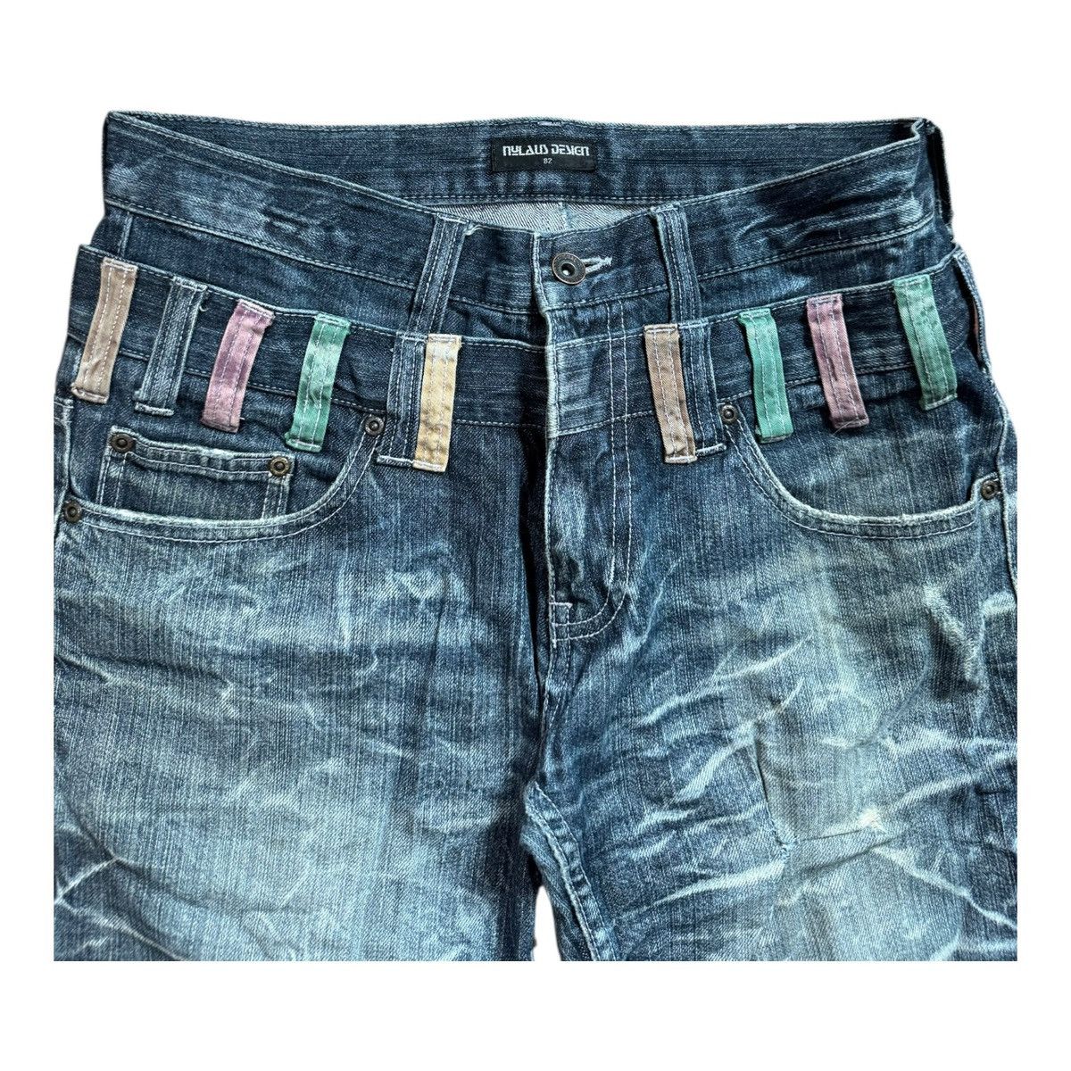 If Six Was Nine Nylaus Double Waist Denim Jeans Size US 30 / EU 46 - 3 Thumbnail