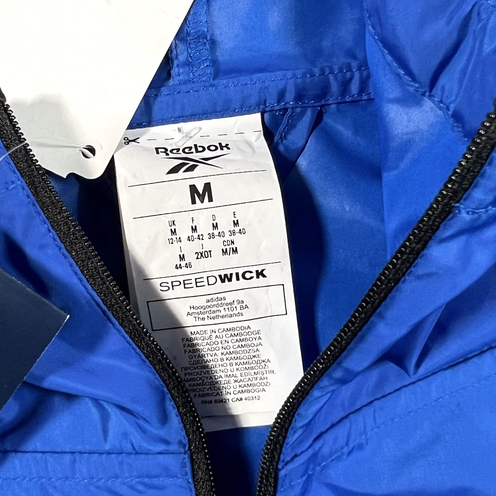 Reebok Reebok Windbreaker Jacket Womens M Blue Activewear Brand New with Tags Size M / US 6-8 / IT 42-44 - 3 Thumbnail
