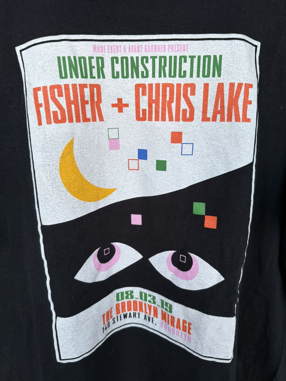Band Tees Fisher + Chris Lake Under Construction BK Mirage Black L Tee Size US L / EU 52-54 / 3 - 3 Thumbnail