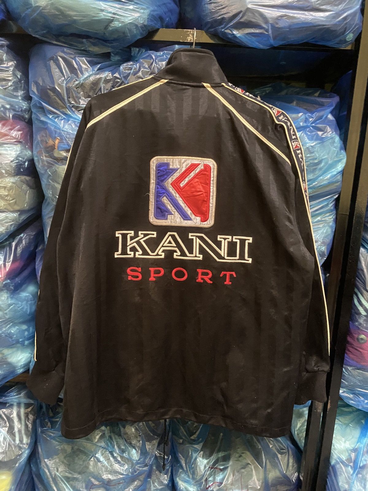 Karl Kani Vintage KANI Sport Black Logo Track Jacket - Size L - 2000s Size US L / EU 52-54 / 3 - 1 Thumbnail