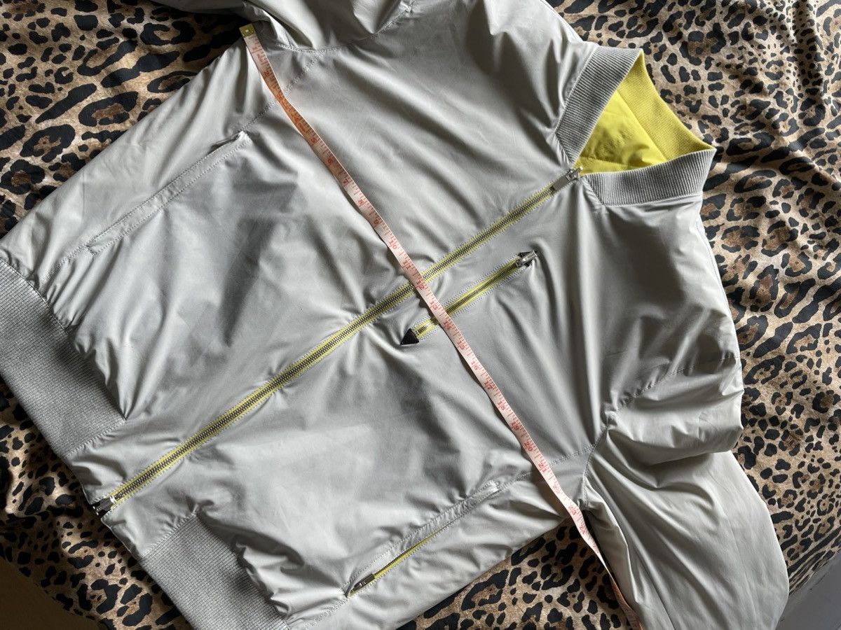 Hermes HERMES REVERSIBLE BOMBER GREY YELLOW POLYESTER PADDED QUILT Size US L / EU 52-54 / 3 - 13 Thumbnail
