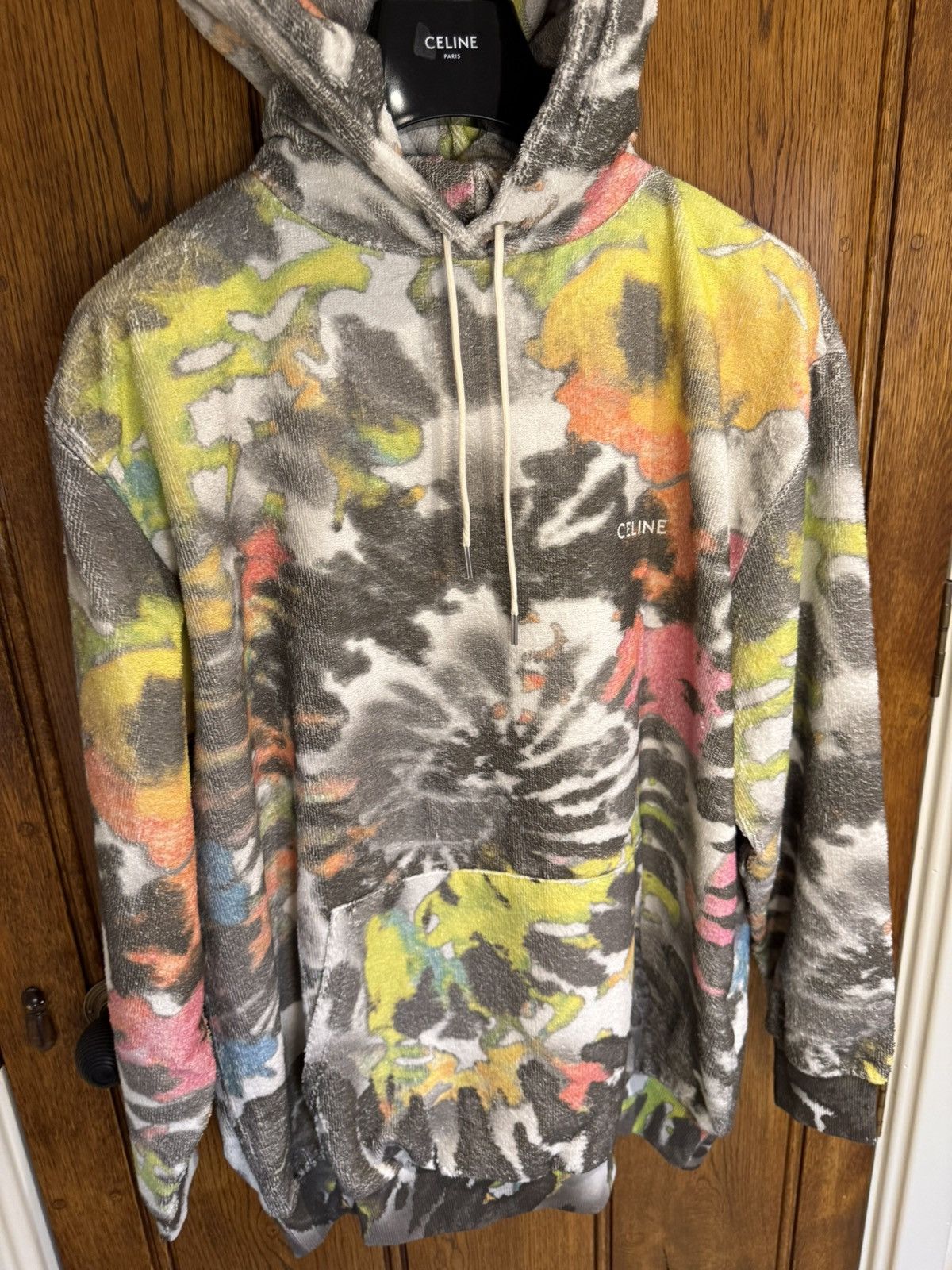 Celine $2.15k SS24 Celine tie dye tracksuit hoodie shorts Hedi Size US L / EU 52-54 / 3 - 4 Thumbnail