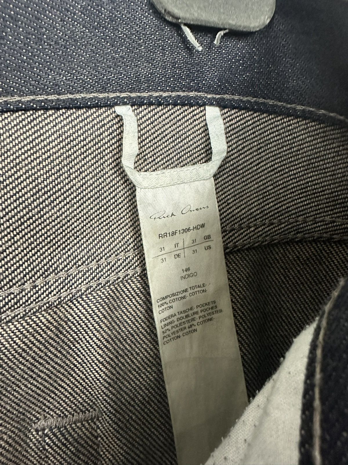 Rick Owens FW18 ‘SISYPHUS’ Raw Denim Sisyskirt Size US 31 - 5 Thumbnail