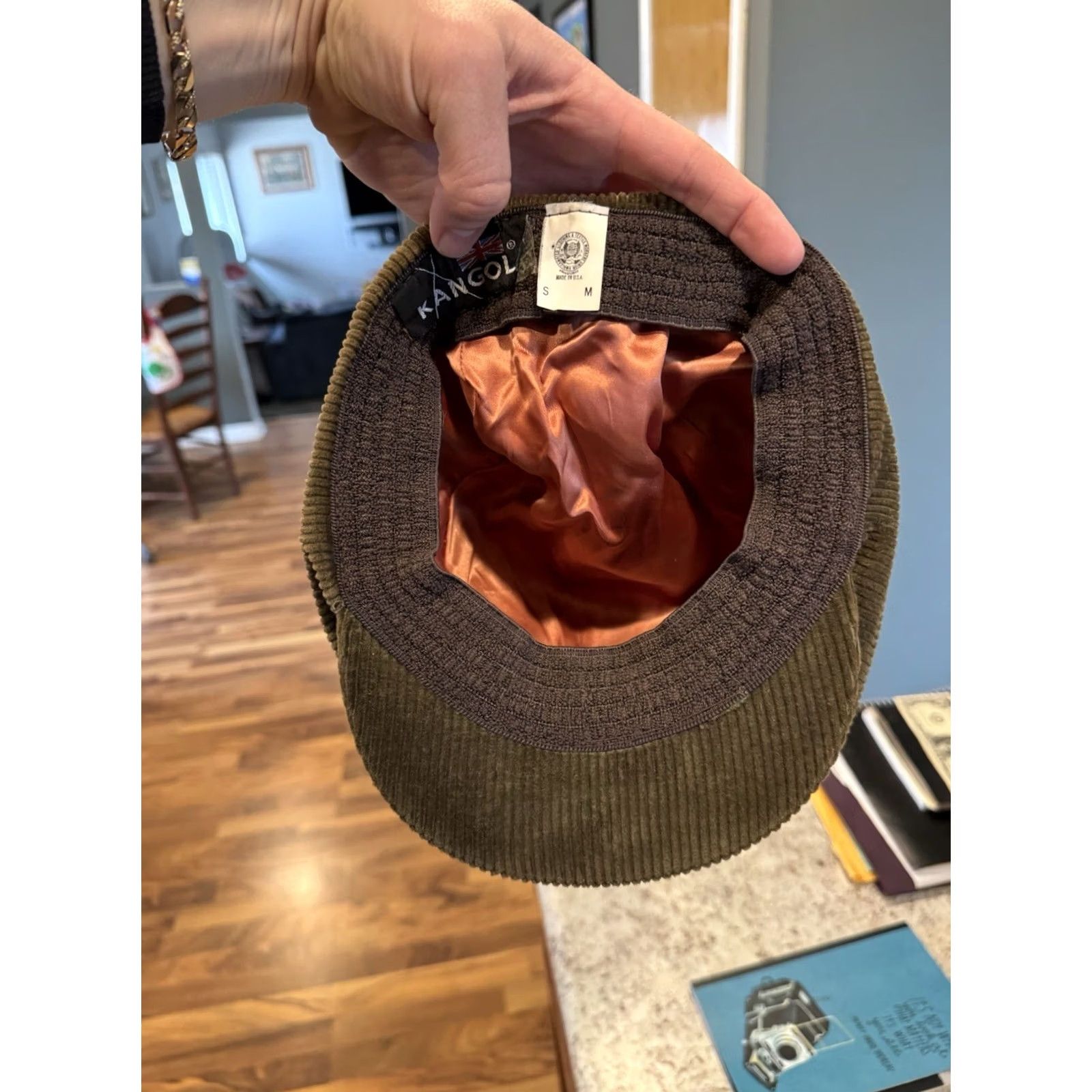 Kangol VINTAGE Kangol Green Corduroy Newsboy Cap OSFA USA Made in USA Size ONE SIZE - 4 Thumbnail