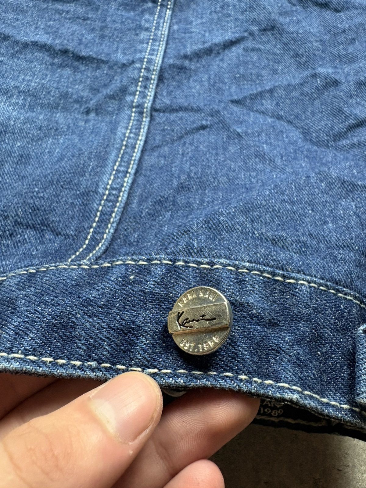 Karl Kani Karl Kani Vintage Denim Jacket – Embroidered Logo big logo Size US M / EU 48-50 / 2 - 7 Thumbnail
