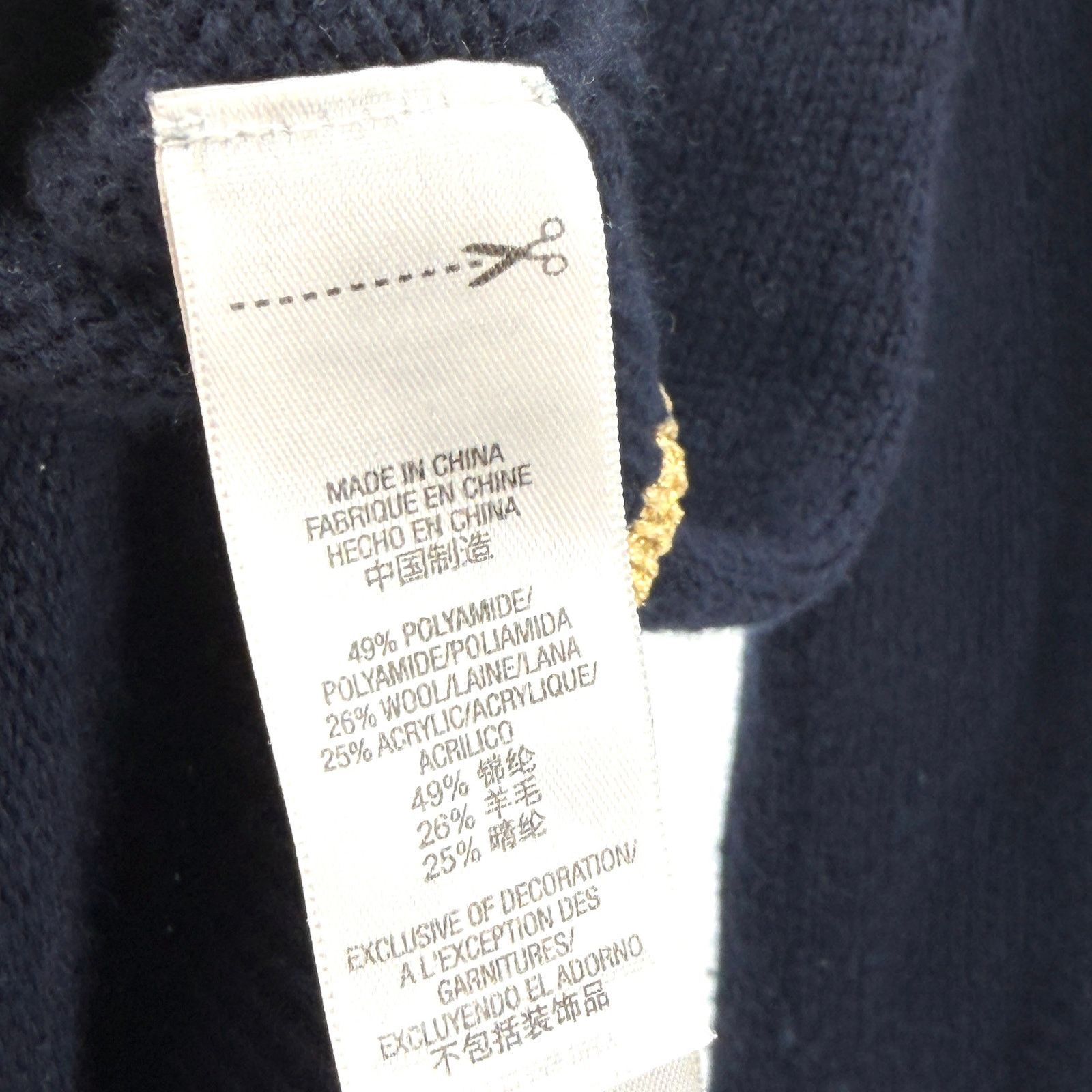 Juicy Couture Vintage Y2K Navy Blue Preppy Gold Metallic Trim Cardigan Size S / US 4 / IT 40 - 7 Thumbnail