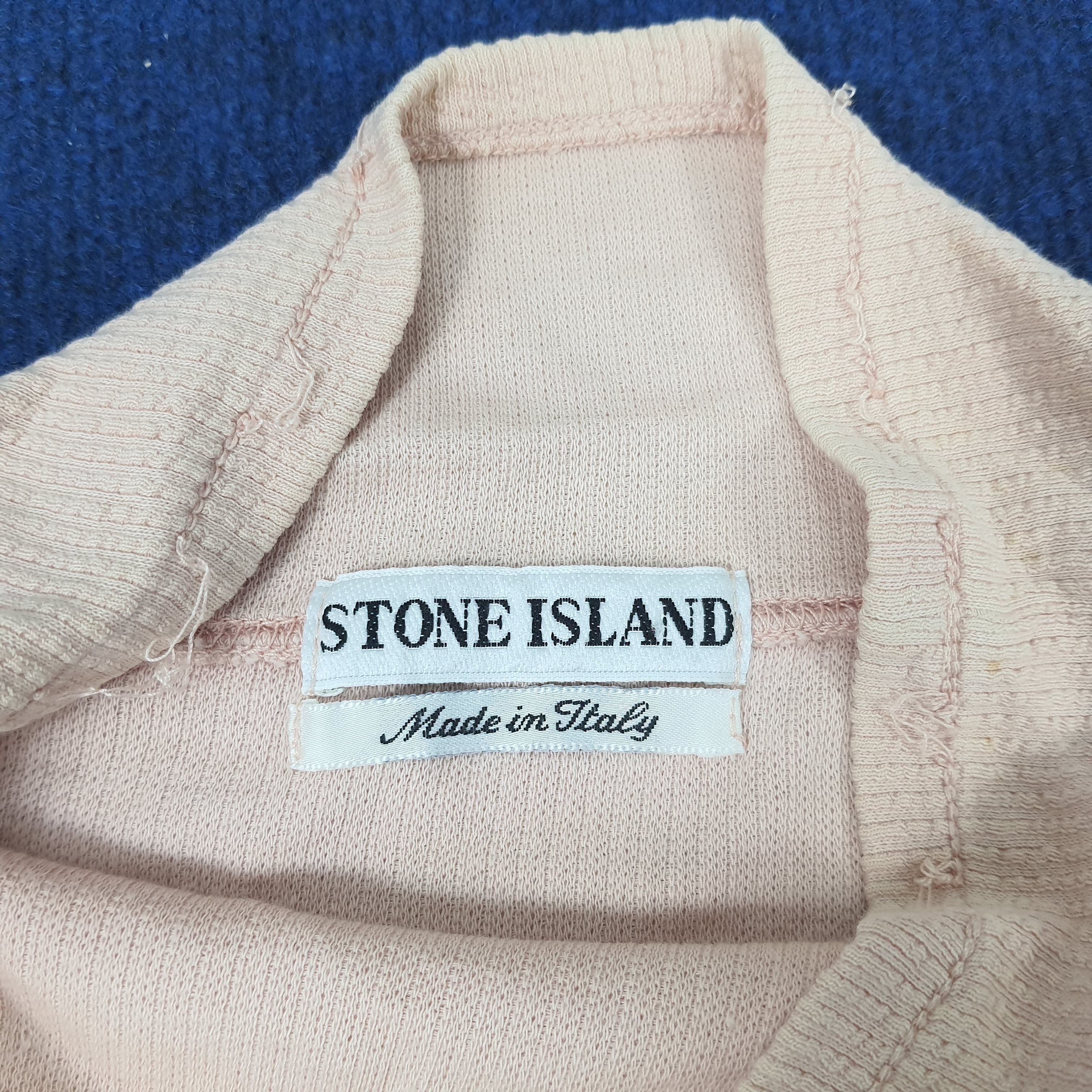 Stone Island × Vintage Vintage Stone Island Turtle Neck Corduroy Long Sleeve Tshirt Size US L / EU 52-54 / 3 - 4 Thumbnail