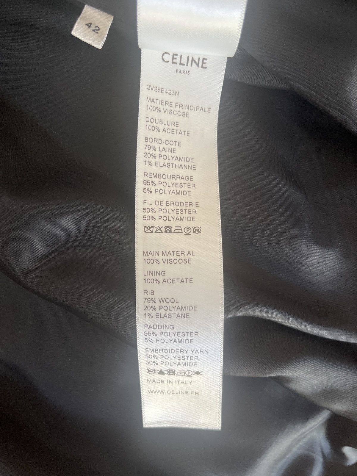 Celine Celine Black / Gold, Casaque Bomber Jacket, 2V28E423N.38MR Size M / US 6-8 / IT 42-44 - 8 Thumbnail