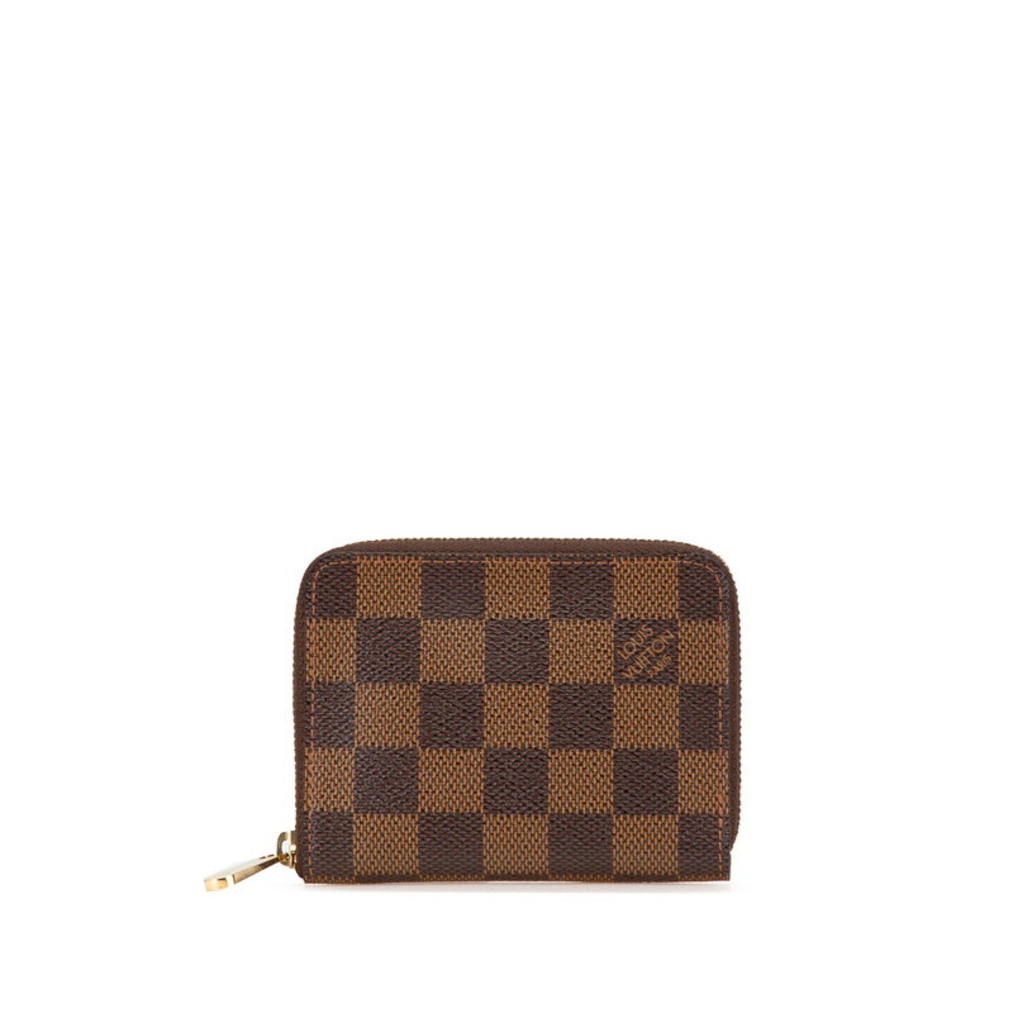 Louis Vuitton Louis Vuitton Damier Zippy Coin Purse Case N63070 Brown PVC Leather Women's LOUIS VUITTON Size ONE SIZE - 1 Thumbnail