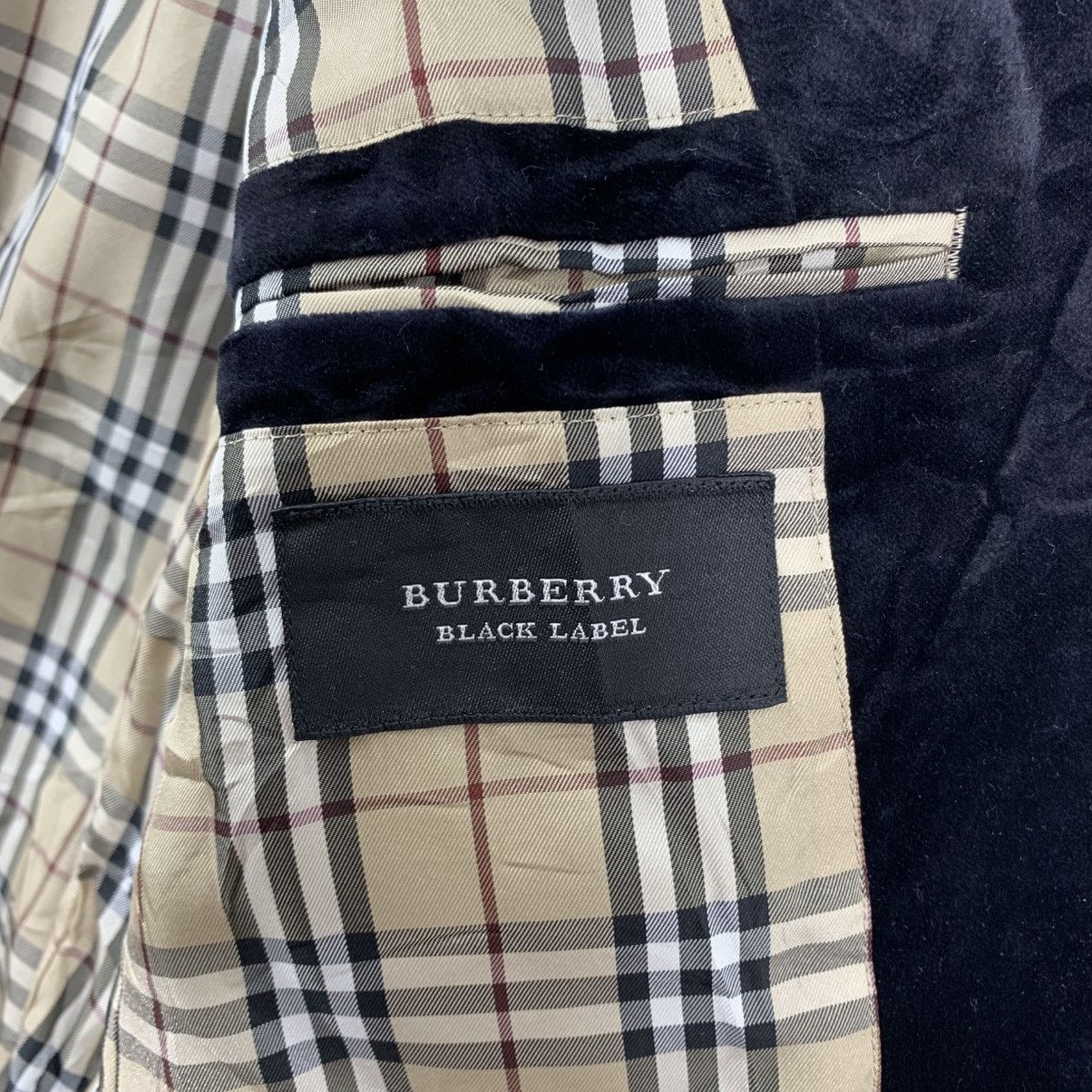 Burberry Vintage 90s BURBERRY BLACK LABEL Tartan Nova Blazer Coat Size US S / EU 44-46 / 1 - 5 Thumbnail