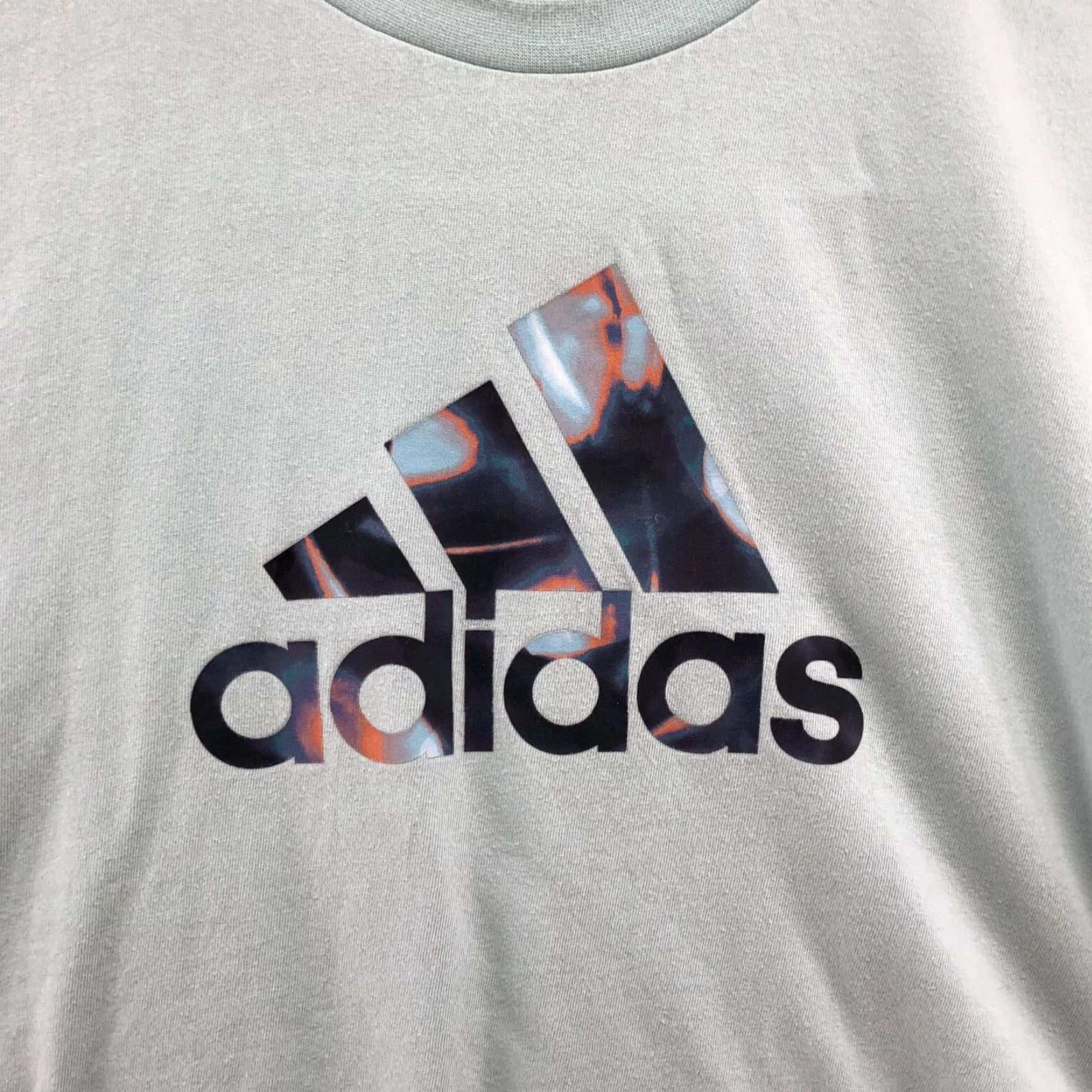 Adidas VINTAGE Adidas Cropped T-Shirt Womens S Light Blue Oversized Short Sleeve Logo Casual Activewear Size S / US 4 / IT 40 - 6 Thumbnail