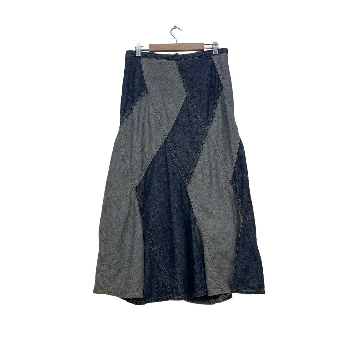 Japanese Brand × Other Patchwork Denim Skirt Size 30" / US 8 / IT 44 - 2 Thumbnail
