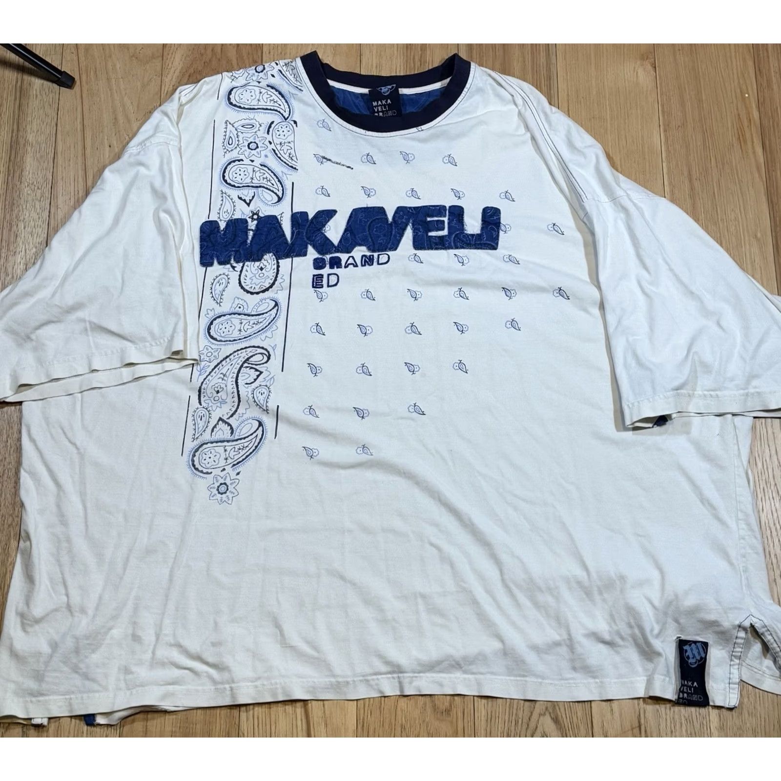 Vintage VINTAGE Makaveli Branded Shirt Mens 5XL Blue Embroidered Hip Hop 90s Tupac Shirt Size US XXL / EU 58 / 5 - 2 Thumbnail