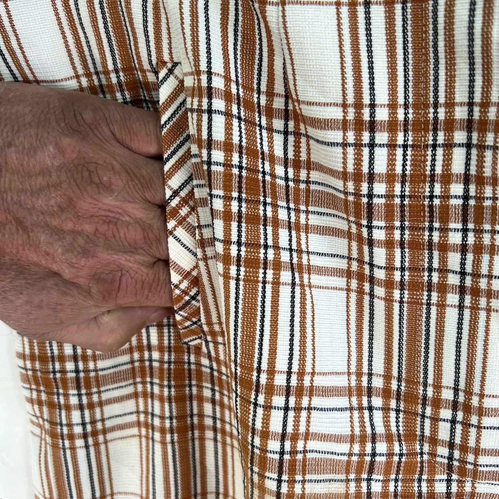 Veronica Beard VERONICA BEARD Pants DOVA Orange Plaid Trousers Cropped Size 10 Size 32" / US 10 / IT 46 - 5 Thumbnail