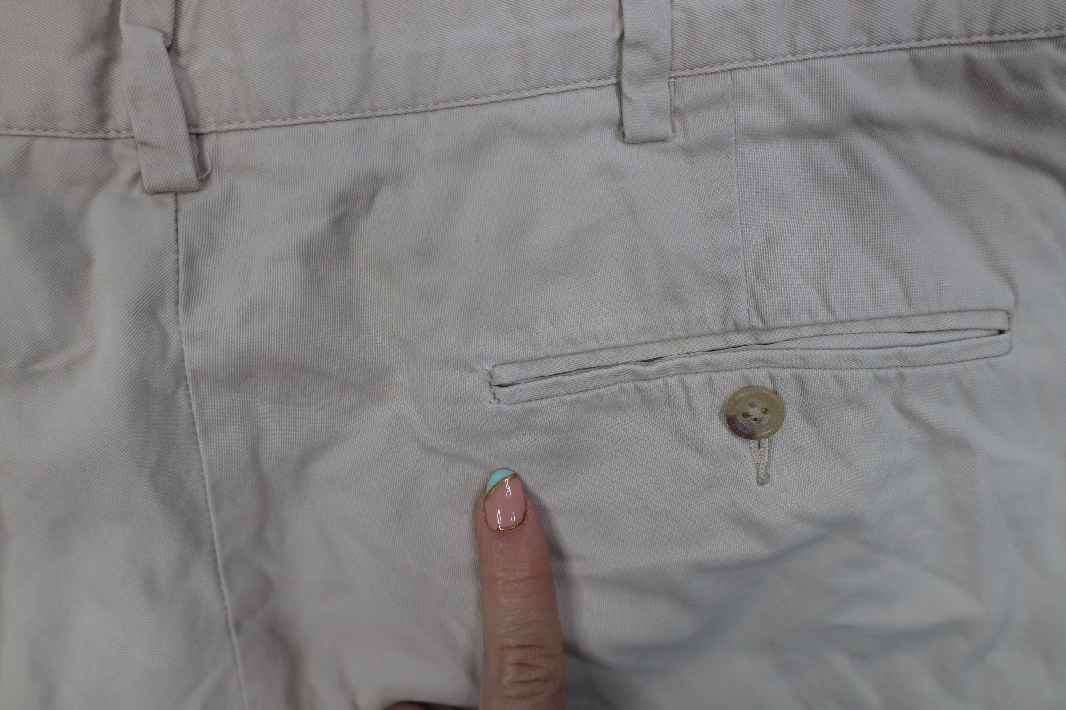 Polo Ralph Lauren Vintage 90s Ralph Lauren Wide Leg Chino Pants Trousers Stone Size US 34 / EU 50 - 15 Thumbnail