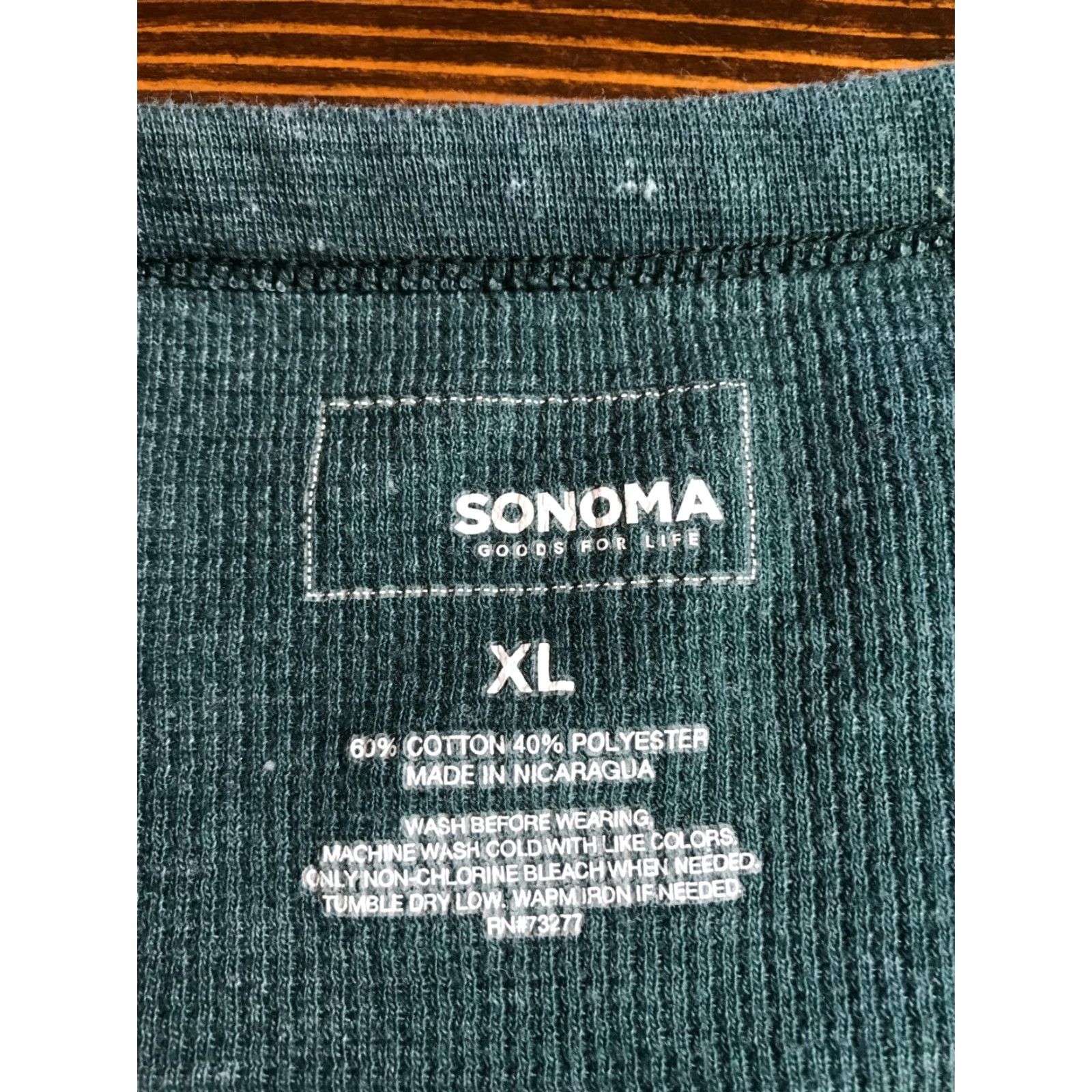 Vintage Sonoma Shirt Men XL Green Thermal Long Sleeve Shirt Size US XL / EU 56 / 4 - 5 Thumbnail