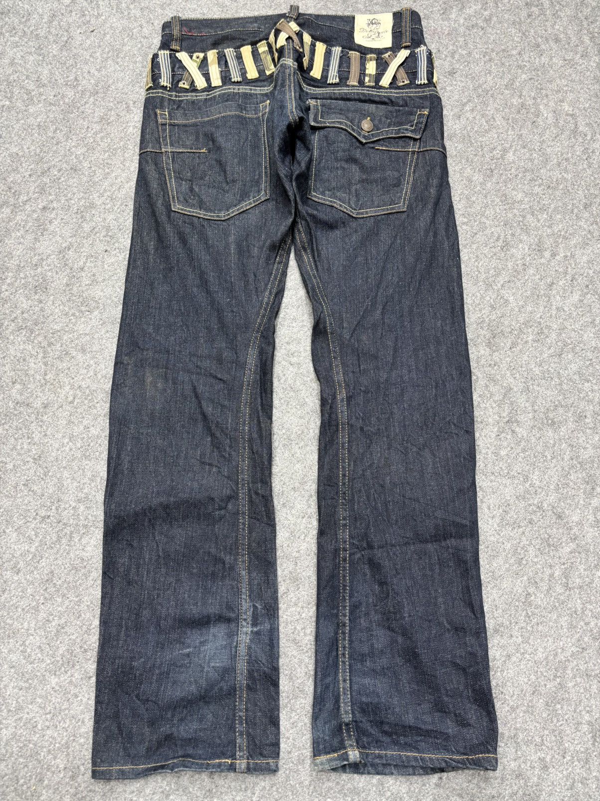 Japanese Brand 💥Double Waist+Twisted Leg💥Dominate Zipper Denim F646 Size US 33 - 21 Thumbnail