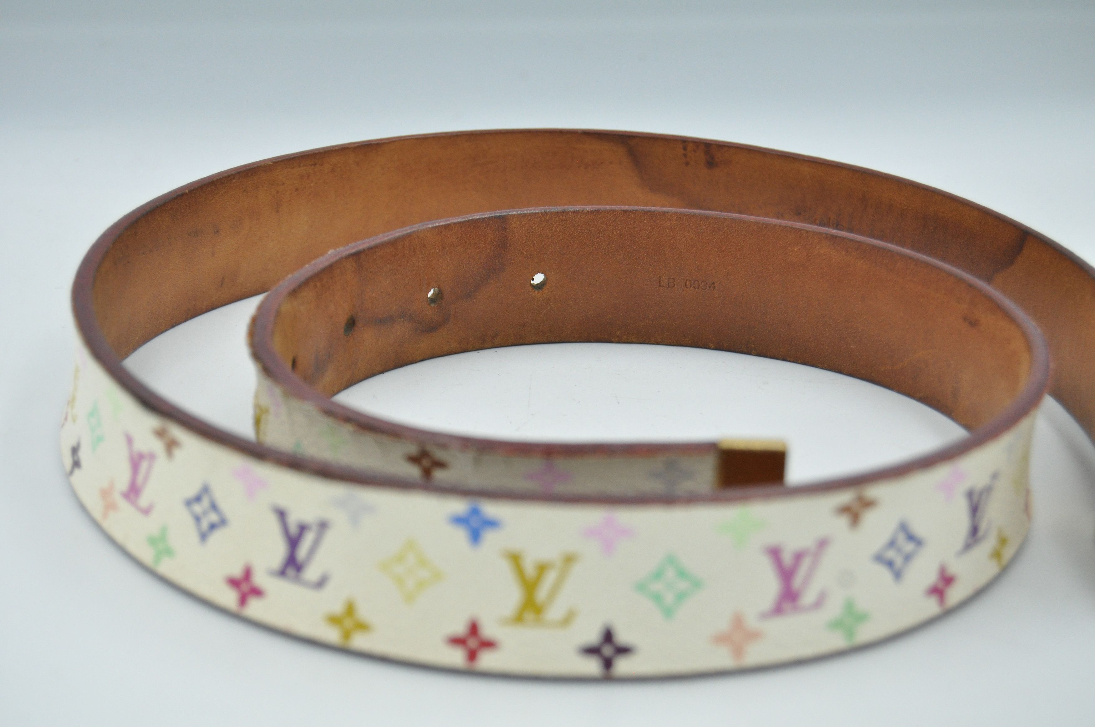 Louis Vuitton × Takashi Murakami LV - Takashi Murakami - 2004 - Monogram Ceinture Calle Belt Size 30 - 2 Thumbnail