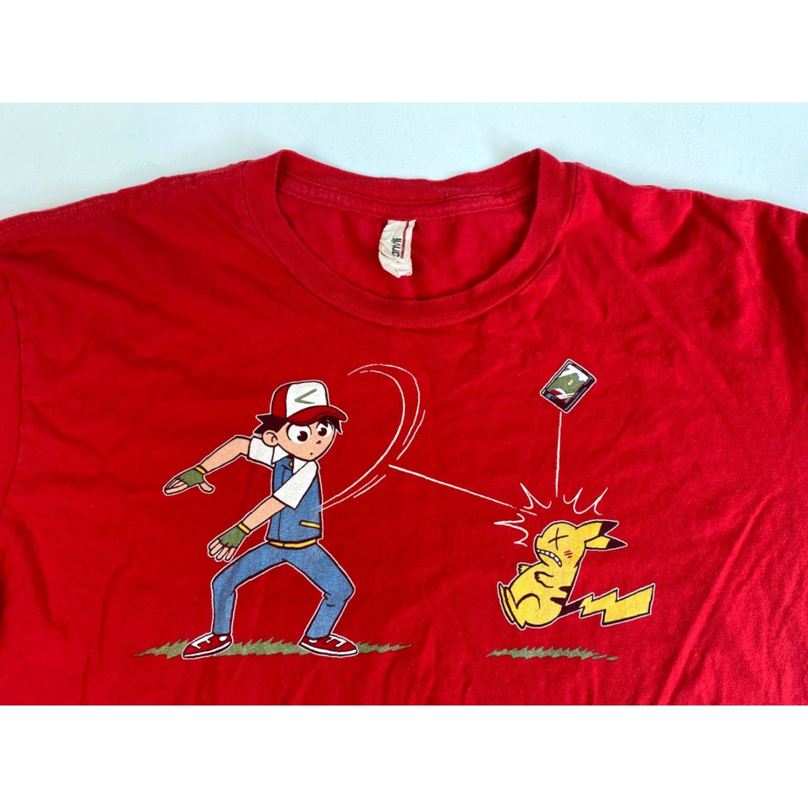Anvil Pokemon T-Shirt Red Sz XL Men's Size US XL / EU 56 / 4 - 3 Thumbnail