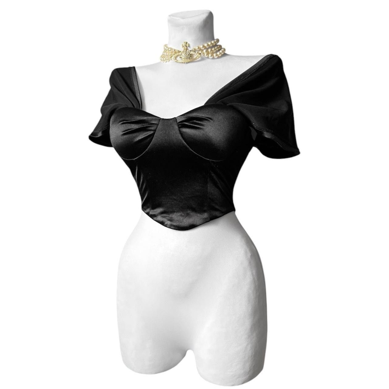 Vintage Unique gothic avant-garde Coquette Victorian Corset blouse Size S / US 4 / IT 40 - 1 Thumbnail