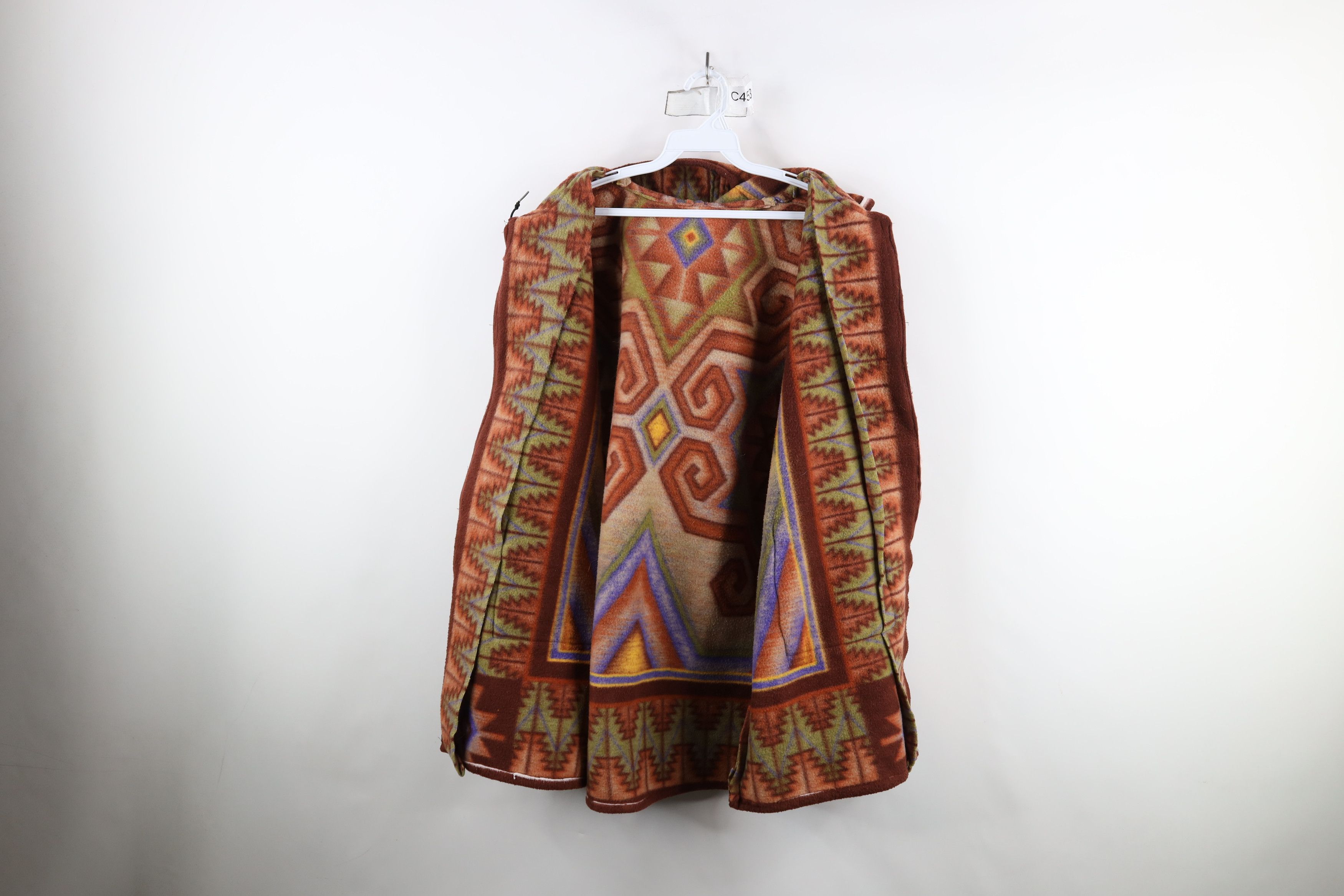 Vintage Vintage 90s Streetwear Southwestern Hooded Cardigan Vest Size XXL / US 16-18 / IT 52-54 - 8 Thumbnail