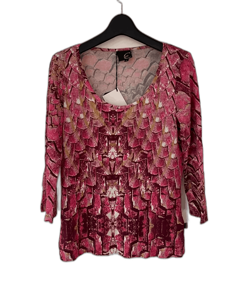 Just Cavalli Just Cavalli Pink Fish Scale Top Size M / US 6-8 / IT 42-44 - 1 Thumbnail