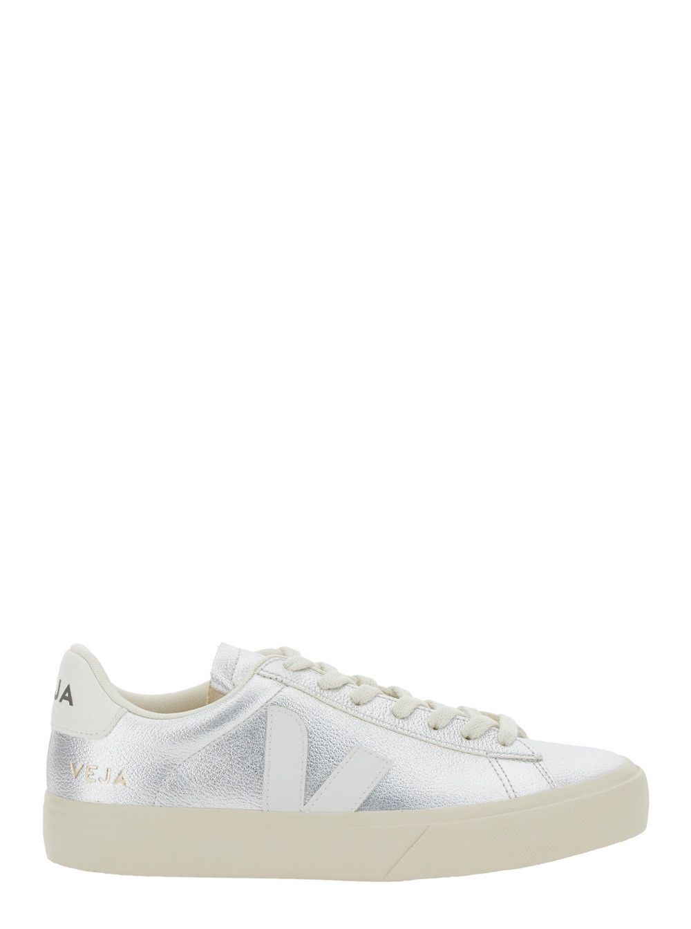Veja 'Campo' Metallic Low Top Sneakers with Logo Detail on the Side and Logo Lettering on the Heel in Leather Unisex Size US 9 / IT 39 - 1 Thumbnail