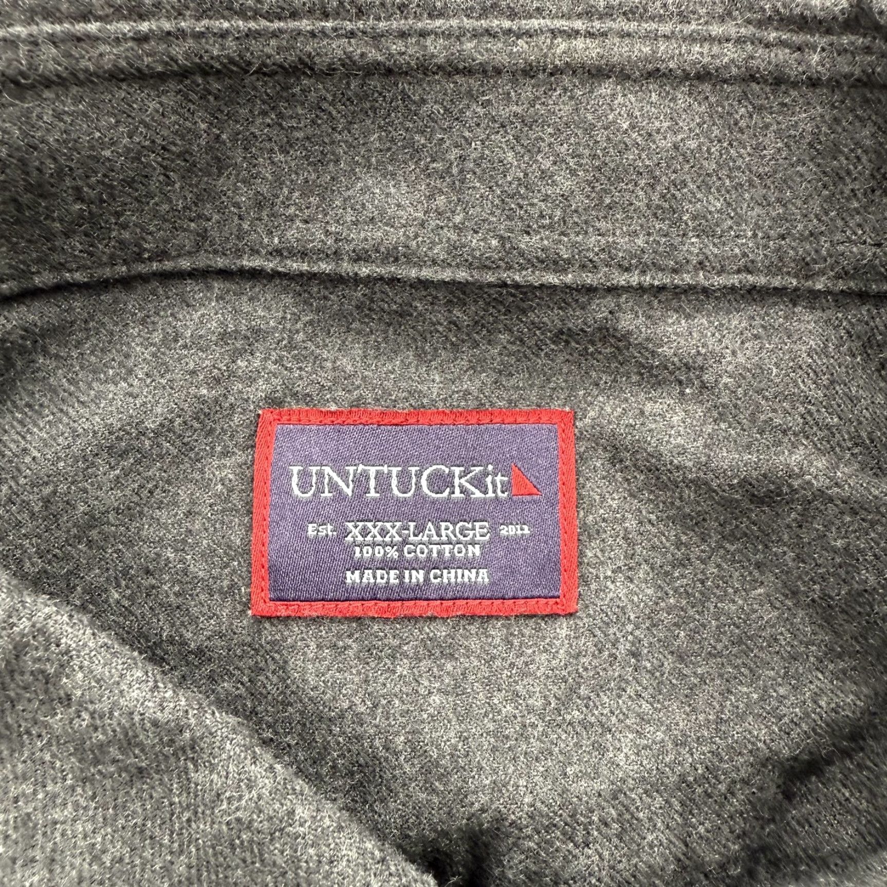 UNTUCKit UNTUCKit Shirt Mens 3XL Gray Button-Down Long Sleeve Casual Top 100% Cotton Soft Button-Up Untucked Hem Men Casual Classic Comfort Size US XXL / EU 58 / 5 - 3 Thumbnail