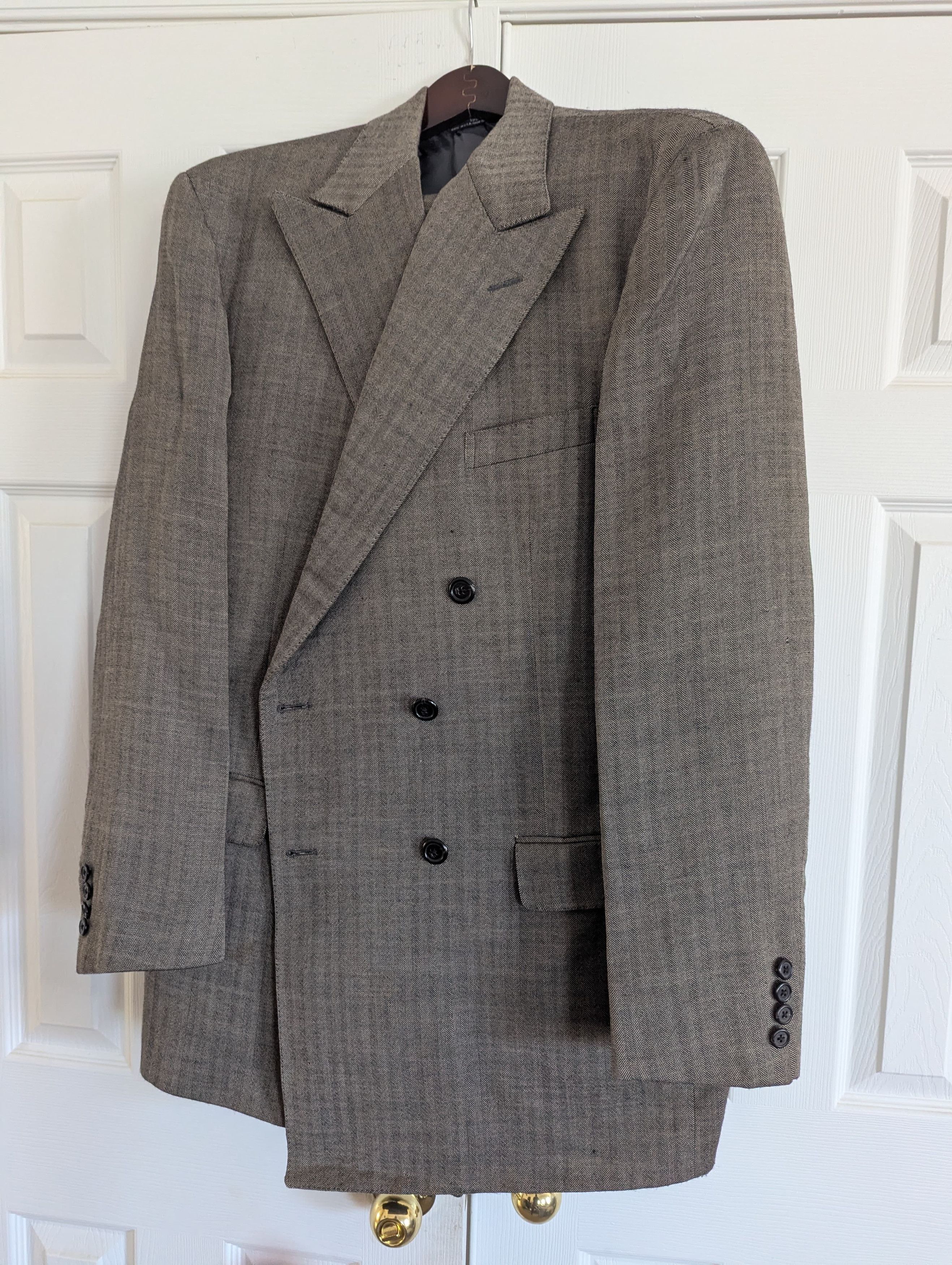 Polo Ralph Lauren Vintage Double Brested Suit Size 44L - 1 Thumbnail